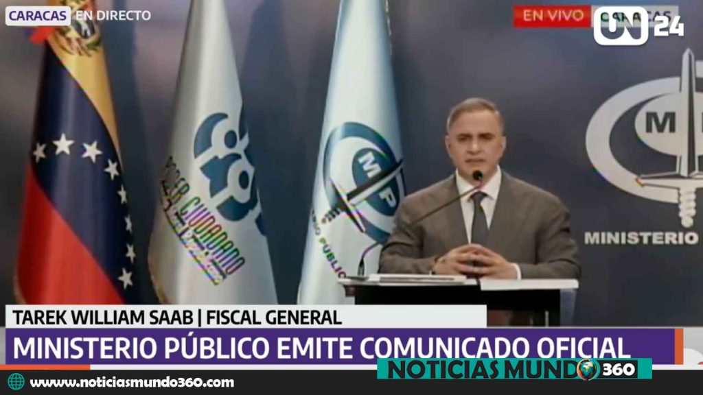Declaraciones de Tarek William Saab se dirige al país para ofrecer importantes declaraciones.