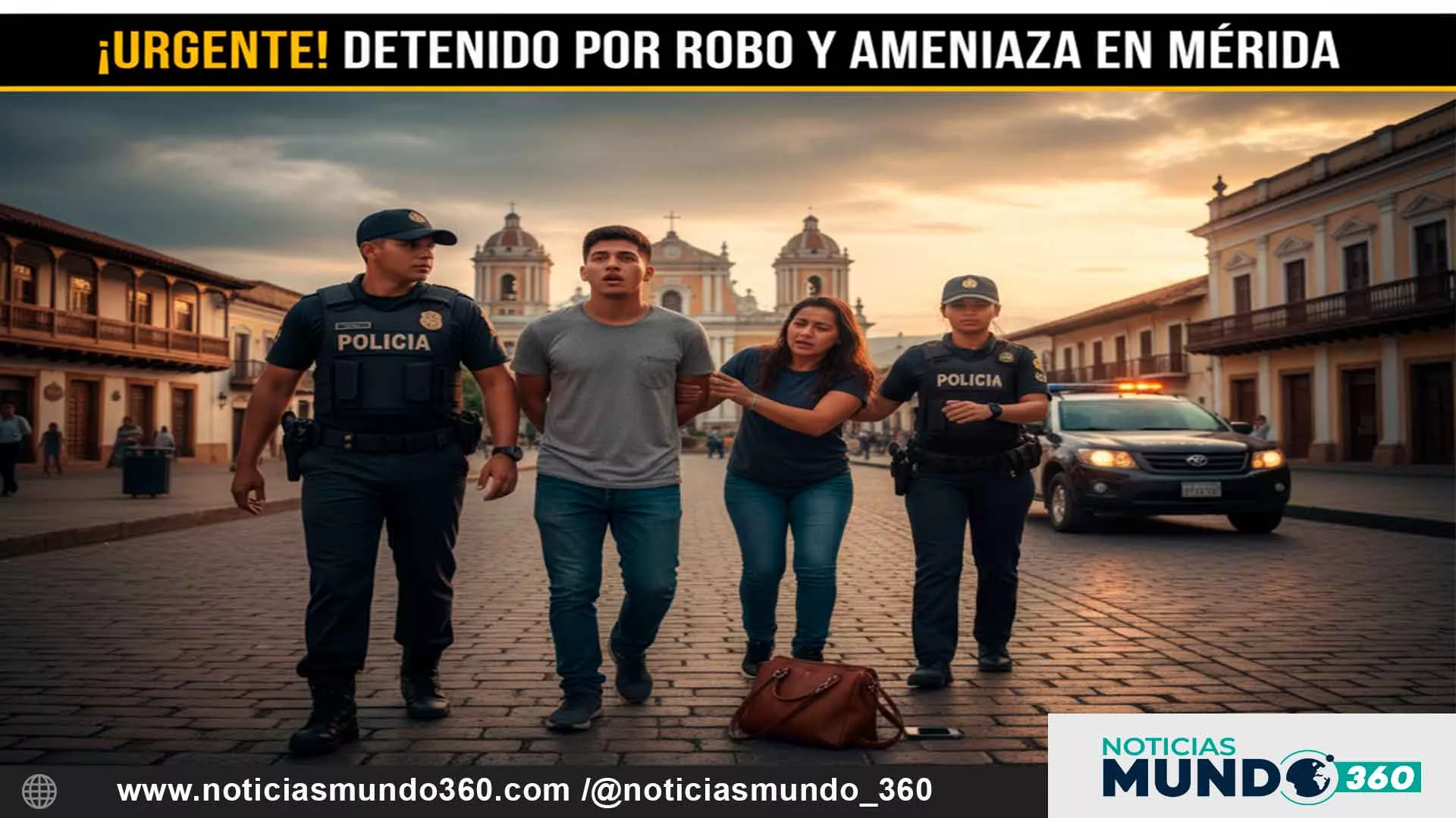 Detienen a Joven por Robo y Amenaza en Mérida