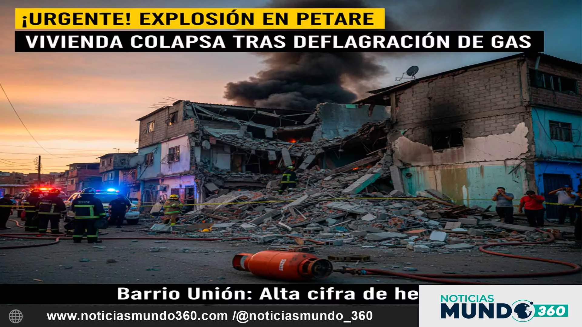 Explosión en Petare: Vivienda colapsa en el barrio Unión tras deflagración de bombona de gas