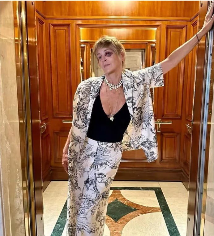 Sharon Stone aparatosa caída 2