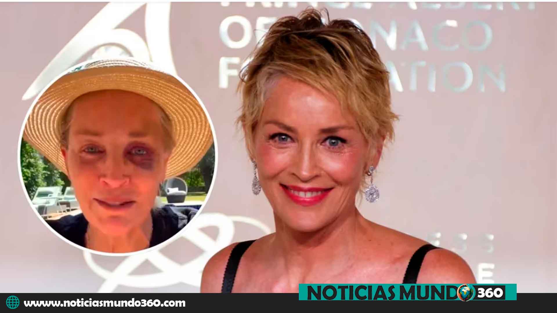 Sharon Stone aparatosa caída