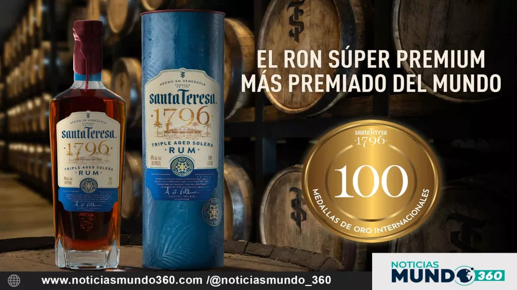 Ron Santa Teresa 1796 Alcanza la Medalla de Oro Número 100